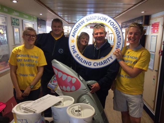 The cadets from Brading Haven Yacht Club on the Isle of Wight have spent the day to'ing and fro'ing between the Island and Southampton aboard Red Funnel's car ferry and with a captive audience have managed to raise in excess of £500 © Brading Haven Yacht Club